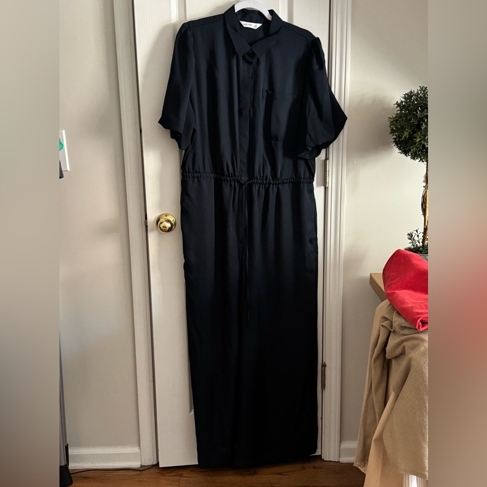 Navy Short Sleeve Jumpsuit